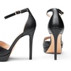 image:imageDREAM PAIRS Womens Stiletto High Heels Platform Ankle Strap Square Open Toe Dress Sexy SandalsBlackpu