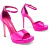 image:imageDREAM PAIRS Womens Stiletto High Heels Platform Ankle Strap Square Open Toe Dress Sexy SandalsHot Pinksatin