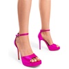 image:imageDREAM PAIRS Womens Stiletto High Heels Platform Ankle Strap Square Open Toe Dress Sexy SandalsHot Pinksatin