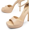image:imageDREAM PAIRS Womens Stiletto High Heels Platform Ankle Strap Square Open Toe Dress Sexy SandalsNudepu