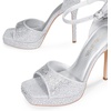image:imageDREAM PAIRS Womens Stiletto High Heels Platform Ankle Strap Square Open Toe Dress Sexy SandalsSilverrhinestone