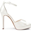 image:imageDREAM PAIRS Womens Stiletto High Heels Platform Ankle Strap Square Open Toe Dress Sexy SandalsWhitesatin