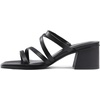 image:imageDREAM PAIRS Womens Strappy Heels Block Open Toe Low Heel Chunky Mules Sandals Dress ShoesBlack