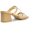 image:imageDREAM PAIRS Womens Strappy Heels Block Open Toe Low Heel Chunky Mules Sandals Dress ShoesGoldmetallic