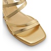 image:imageDREAM PAIRS Womens Strappy Heels Block Open Toe Low Heel Chunky Mules Sandals Dress ShoesGoldmetallic