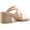 image:imageDREAM PAIRS Womens Strappy Heels Block Open Toe Low Heel Chunky Mules Sandals Dress ShoesNude