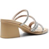 image:imageDREAM PAIRS Womens Strappy Heels Block Open Toe Low Heel Chunky Mules Sandals Dress ShoesNuderhinestone