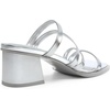 image:imageDREAM PAIRS Womens Strappy Heels Block Open Toe Low Heel Chunky Mules Sandals Dress ShoesSilvermetallic