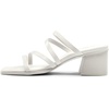 image:imageDREAM PAIRS Womens Strappy Heels Block Open Toe Low Heel Chunky Mules Sandals Dress ShoesWhite