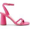 image:imageDREAM PAIRS Womens Strappy Round Heels Open Square Toe Ankle Strap Party Sandals Dress ShoesHot Pinkpu