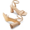 image:imageDREAM PAIRS Womens Strappy Round Heels Open Square Toe Ankle Strap Party Sandals Dress ShoesNudepu