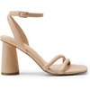 image:imageDREAM PAIRS Womens Strappy Round Heels Open Square Toe Ankle Strap Party Sandals Dress ShoesNudepu