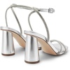 image:imageDREAM PAIRS Womens Strappy Round Heels Open Square Toe Ankle Strap Party Sandals Dress ShoesSilverrhinestone