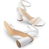 image:imageDREAM PAIRS Womens Strappy Round Heels Open Square Toe Ankle Strap Party Sandals Dress ShoesWhitepu