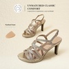 image:imageDREAM PAIRS Womens Strappy Stiletto High Heels Round Toe Platform Dress Shoes Comfortable Ankle Strap Heeled Sandals For Formal Party Wedding Evening DressGold