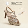 image:imageDREAM PAIRS Womens Strappy Stiletto High Heels Round Toe Platform Dress Shoes Comfortable Ankle Strap Heeled Sandals For Formal Party Wedding Evening DressGold
