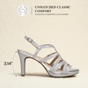 image:imageDREAM PAIRS Womens Strappy Stiletto High Heels Round Toe Platform Dress Shoes Comfortable Ankle Strap Heeled Sandals For Formal Party Wedding Evening DressSilver