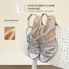 image:imageDREAM PAIRS Womens Strappy Stiletto High Heels Round Toe Platform Dress Shoes Comfortable Ankle Strap Heeled Sandals For Formal Party Wedding Evening DressSilver