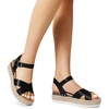 image:imageDREAM PAIRS Womens Stylish Platform Espadrille Wedge Sandals Round Toe Summer Causal Shoes Crisscross Band Adjustable Ankle Strap BuckleBlack