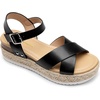 image:imageDREAM PAIRS Womens Stylish Platform Espadrille Wedge Sandals Round Toe Summer Causal Shoes Crisscross Band Adjustable Ankle Strap BuckleBlack