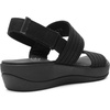 image:imageDREAM PAIRS Womens Walking Sandals Lightweight Soft Footbed Low Wedge Comfort Indoor Outdoor Flat SandalsAll Black