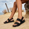 image:imageDREAM PAIRS Womens Walking Sandals Lightweight Soft Footbed Low Wedge Comfort Indoor Outdoor Flat SandalsAll Black