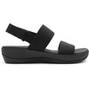 image:imageDREAM PAIRS Womens Walking Sandals Lightweight Soft Footbed Low Wedge Comfort Indoor Outdoor Flat SandalsAll Black