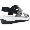 image:imageDREAM PAIRS Womens Walking Sandals Lightweight Soft Footbed Low Wedge Comfort Indoor Outdoor Flat SandalsBlack