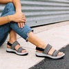 image:imageDREAM PAIRS Womens Walking Sandals Lightweight Soft Footbed Low Wedge Comfort Indoor Outdoor Flat SandalsBlack