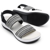 image:imageDREAM PAIRS Womens Walking Sandals Lightweight Soft Footbed Low Wedge Comfort Indoor Outdoor Flat SandalsBlack