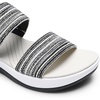 image:imageDREAM PAIRS Womens Walking Sandals Lightweight Soft Footbed Low Wedge Comfort Indoor Outdoor Flat SandalsBlack
