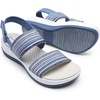 image:imageDREAM PAIRS Womens Walking Sandals Lightweight Soft Footbed Low Wedge Comfort Indoor Outdoor Flat SandalsBlue