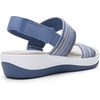 image:imageDREAM PAIRS Womens Walking Sandals Lightweight Soft Footbed Low Wedge Comfort Indoor Outdoor Flat SandalsBlue
