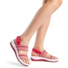 image:imageDREAM PAIRS Womens Walking Sandals Lightweight Soft Footbed Low Wedge Comfort Indoor Outdoor Flat SandalsRed