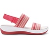 image:imageDREAM PAIRS Womens Walking Sandals Lightweight Soft Footbed Low Wedge Comfort Indoor Outdoor Flat SandalsRed