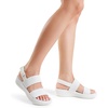 image:imageDREAM PAIRS Womens Walking Sandals Lightweight Soft Footbed Low Wedge Comfort Indoor Outdoor Flat SandalsWhite