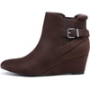 image:imageDREAM PAIRS Womens Wedge Ankle Boots Fall Low Heel Short Booties ShoesBrown