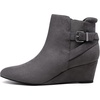 image:imageDREAM PAIRS Womens Wedge Ankle Boots Fall Low Heel Short Booties ShoesGrey