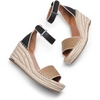 image:imageDREAM PAIRS Womens Wedge Sandals Open Toe Espadrilles Sandals Comfortable Dressy Ankle Strap Platform Sandals Suitable for Work Beach Summer ShoesBlackBrown