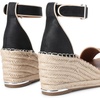 image:imageDREAM PAIRS Womens Wedge Sandals Open Toe Espadrilles Sandals Comfortable Dressy Ankle Strap Platform Sandals Suitable for Work Beach Summer ShoesBlackBrown