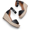 image:imageDREAM PAIRS Womens Wedge Sandals Open Toe Espadrilles Sandals Comfortable Dressy Ankle Strap Platform Sandals Suitable for Work Beach Summer ShoesBlack