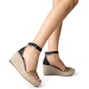 image:imageDREAM PAIRS Womens Wedge Sandals Open Toe Espadrilles Sandals Comfortable Dressy Ankle Strap Platform Sandals Suitable for Work Beach Summer ShoesBlackBrown