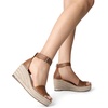 image:imageDREAM PAIRS Womens Wedge Sandals Open Toe Espadrilles Sandals Comfortable Dressy Ankle Strap Platform Sandals Suitable for Work Beach Summer ShoesBrown