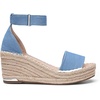 image:imageDREAM PAIRS Womens Wedge Sandals Open Toe Espadrilles Sandals Comfortable Dressy Ankle Strap Platform Sandals Suitable for Work Beach Summer ShoesDenim Blue
