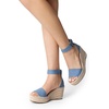 image:imageDREAM PAIRS Womens Wedge Sandals Open Toe Espadrilles Sandals Comfortable Dressy Ankle Strap Platform Sandals Suitable for Work Beach Summer ShoesDenim Blue