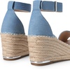image:imageDREAM PAIRS Womens Wedge Sandals Open Toe Espadrilles Sandals Comfortable Dressy Ankle Strap Platform Sandals Suitable for Work Beach Summer ShoesDenim Blue