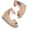image:imageDREAM PAIRS Womens Wedge Sandals Open Toe Espadrilles Sandals Comfortable Dressy Ankle Strap Platform Sandals Suitable for Work Beach Summer ShoesNude