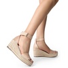 image:imageDREAM PAIRS Womens Wedge Sandals Open Toe Espadrilles Sandals Comfortable Dressy Ankle Strap Platform Sandals Suitable for Work Beach Summer ShoesNude