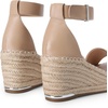 image:imageDREAM PAIRS Womens Wedge Sandals Open Toe Espadrilles Sandals Comfortable Dressy Ankle Strap Platform Sandals Suitable for Work Beach Summer ShoesNude