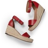 image:imageDREAM PAIRS Womens Wedge Sandals Open Toe Espadrilles Sandals Comfortable Dressy Ankle Strap Platform Sandals Suitable for Work Beach Summer ShoesRed